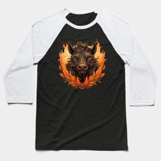 Burning Pig Baseball T-Shirt